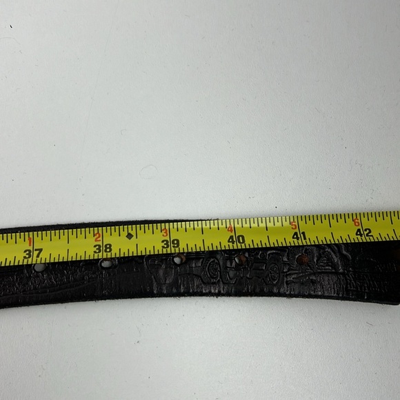 Dodge Trucks - Ram Trucks Belt Buckle on Black Leather Tooled Belt - Picture 5 of 7